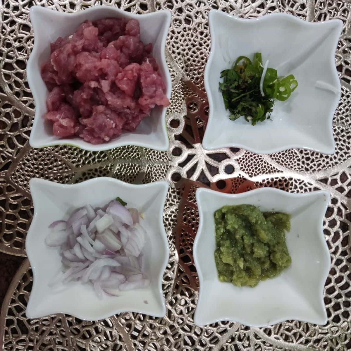 basic ingredients for making keema filling for keema naan