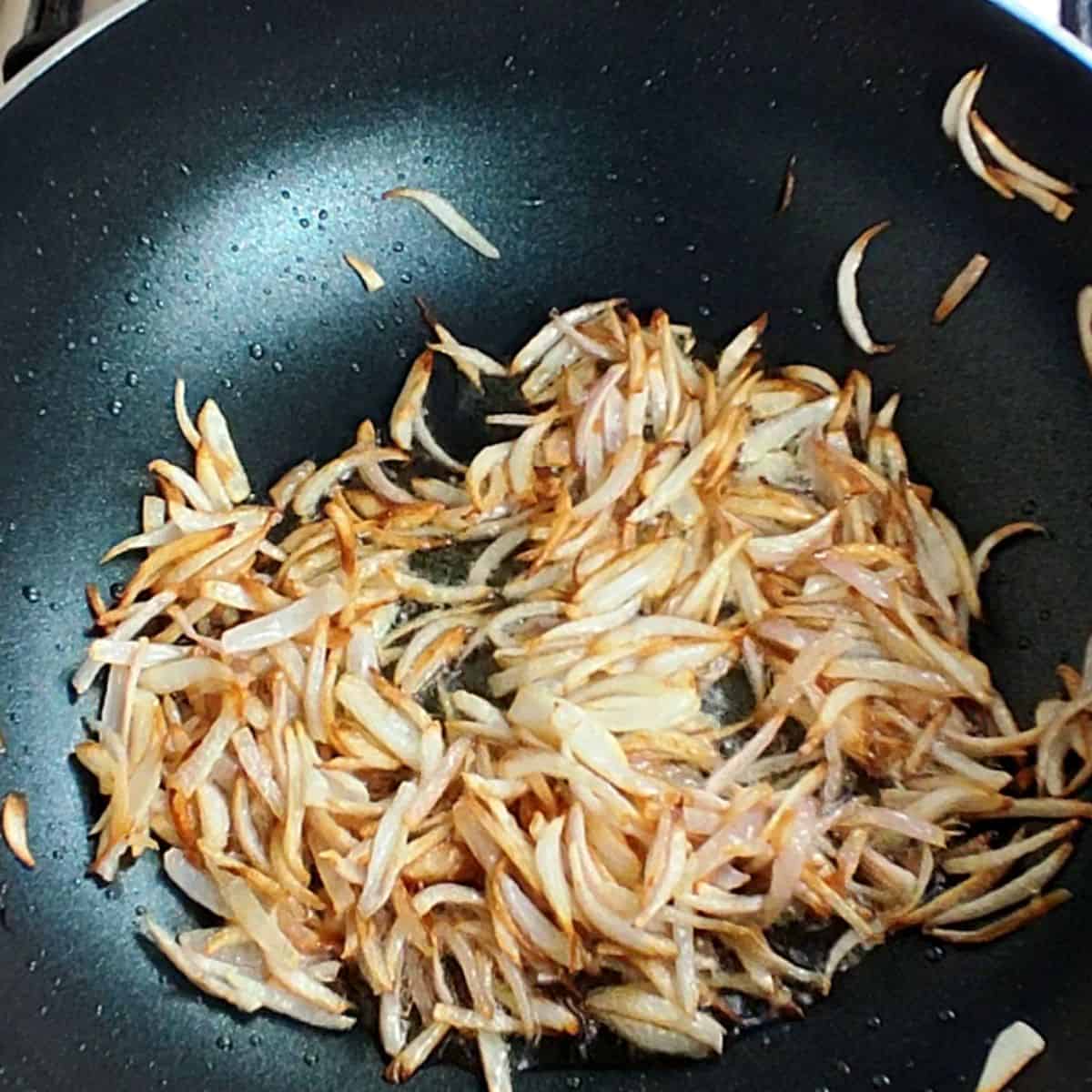sauting onions until golden brown