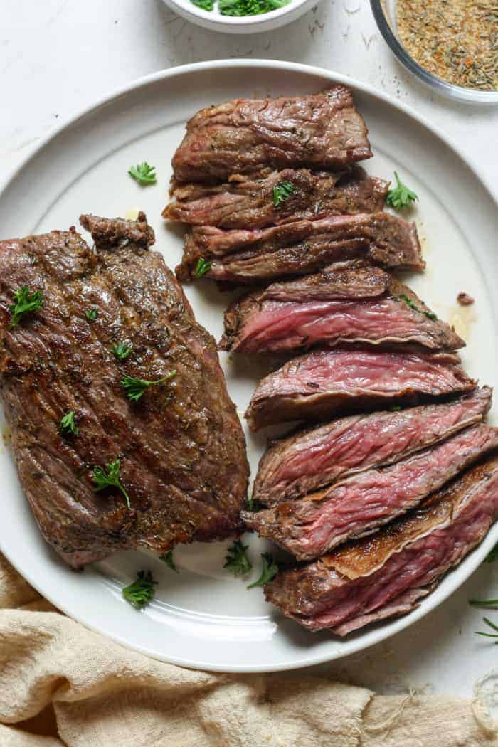 grilled skirt steak 5-ingredient quick high-heat thin marinated chimichurri tacos fajitas gluten-free paleo simple