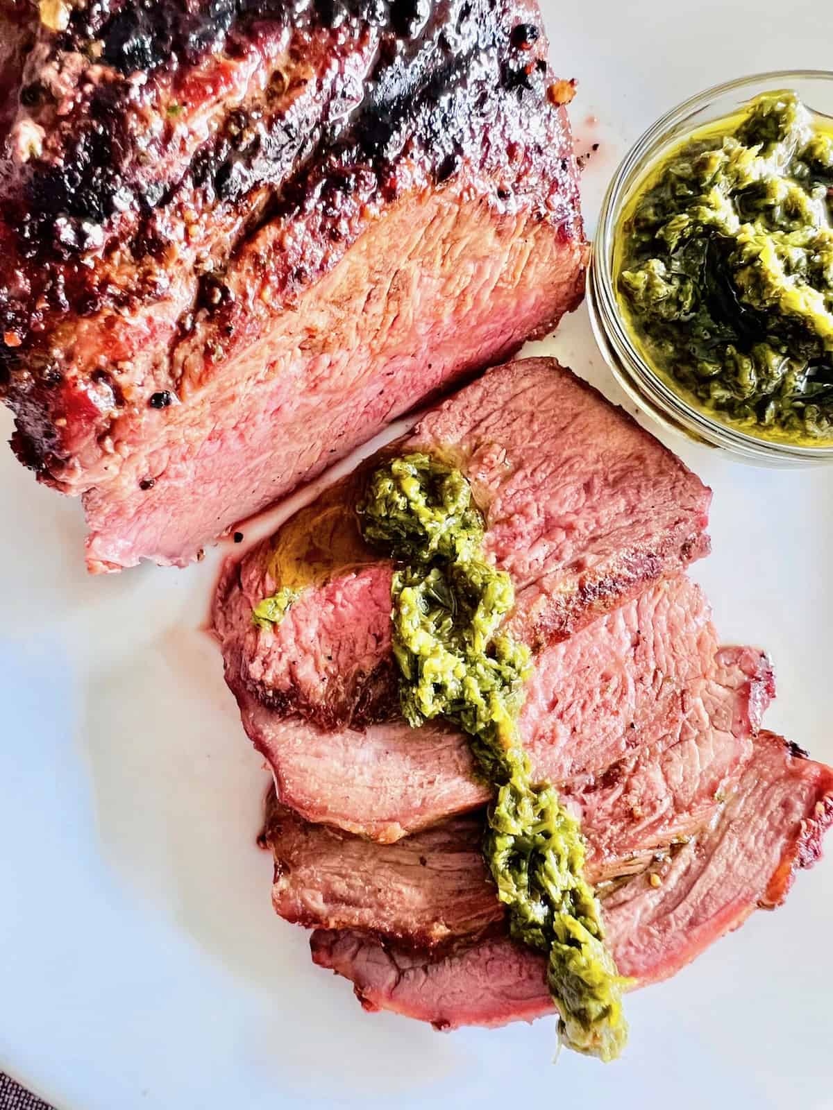 grilled tri-tip steak Santa Maria California chimichurri seasoning blend reverse sear tender juicy crowd-pleasing roast