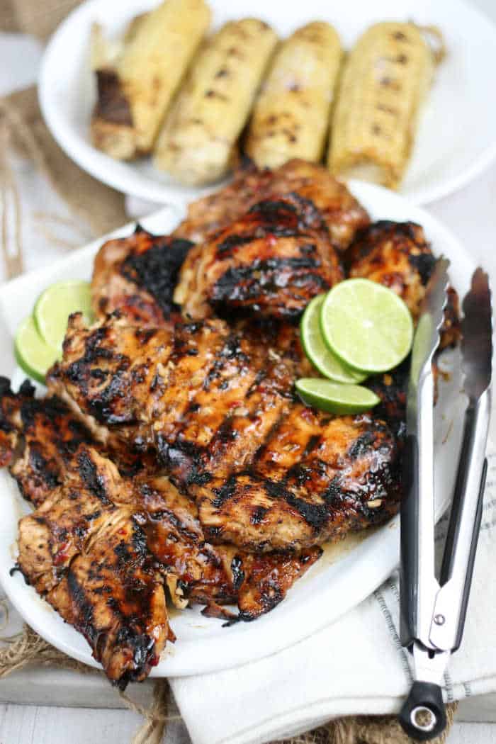 sweet chili chicken marinade Thai-inspired sticky sauce ginger garlic lime sweet heat versatile cuts BBQ family