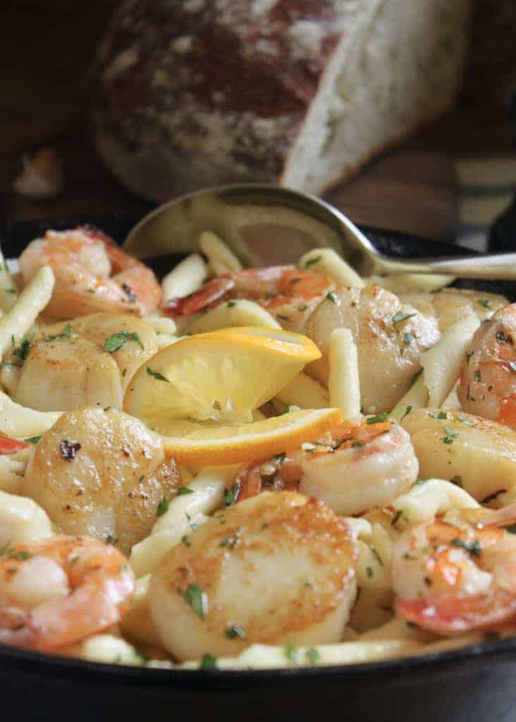 Seafood Pasta with Shrimp and Scallops