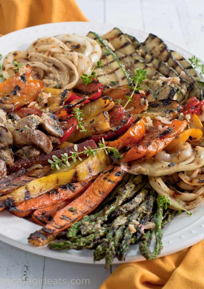 best grilled vegetable marinade paleo keto Whole30 lemon butter thyme low-carb compliant healthy summer side