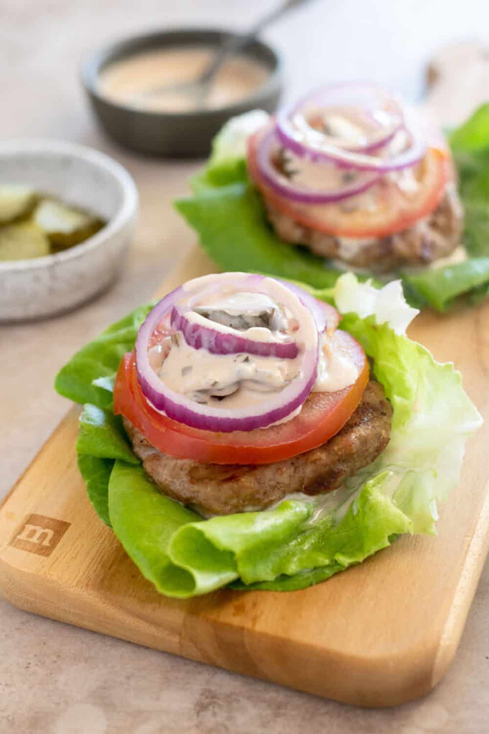 grilled turkey burgers lean ground turkey almond flour mayonnaise juicy lettuce wraps healthy alternative beef weeknight