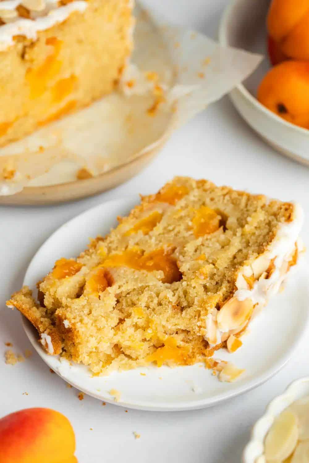 vegan apricot almond cake plant-based dairy-free olive oil non-dairy yogurt summer stone fruit Mediterranean
