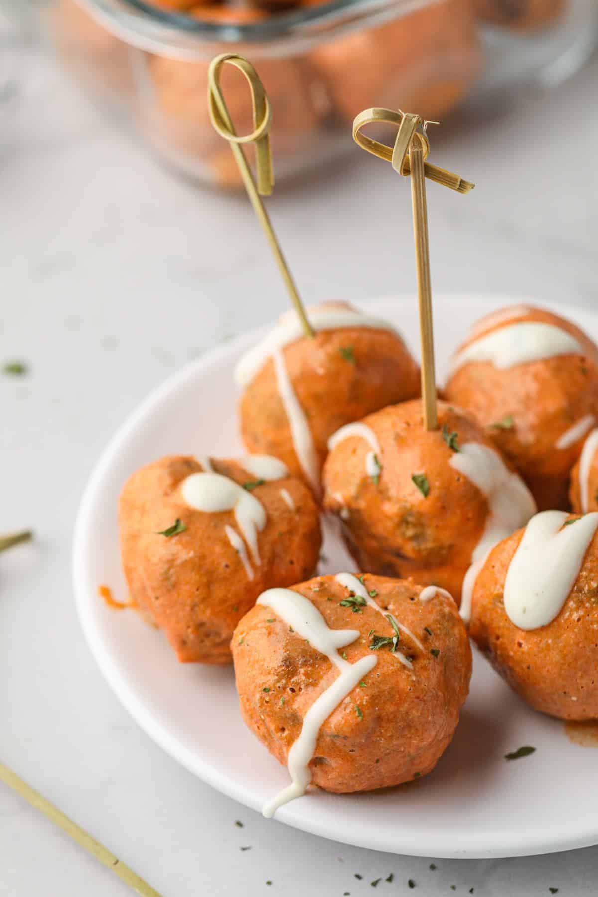 Buffalo Turkey Meatballs