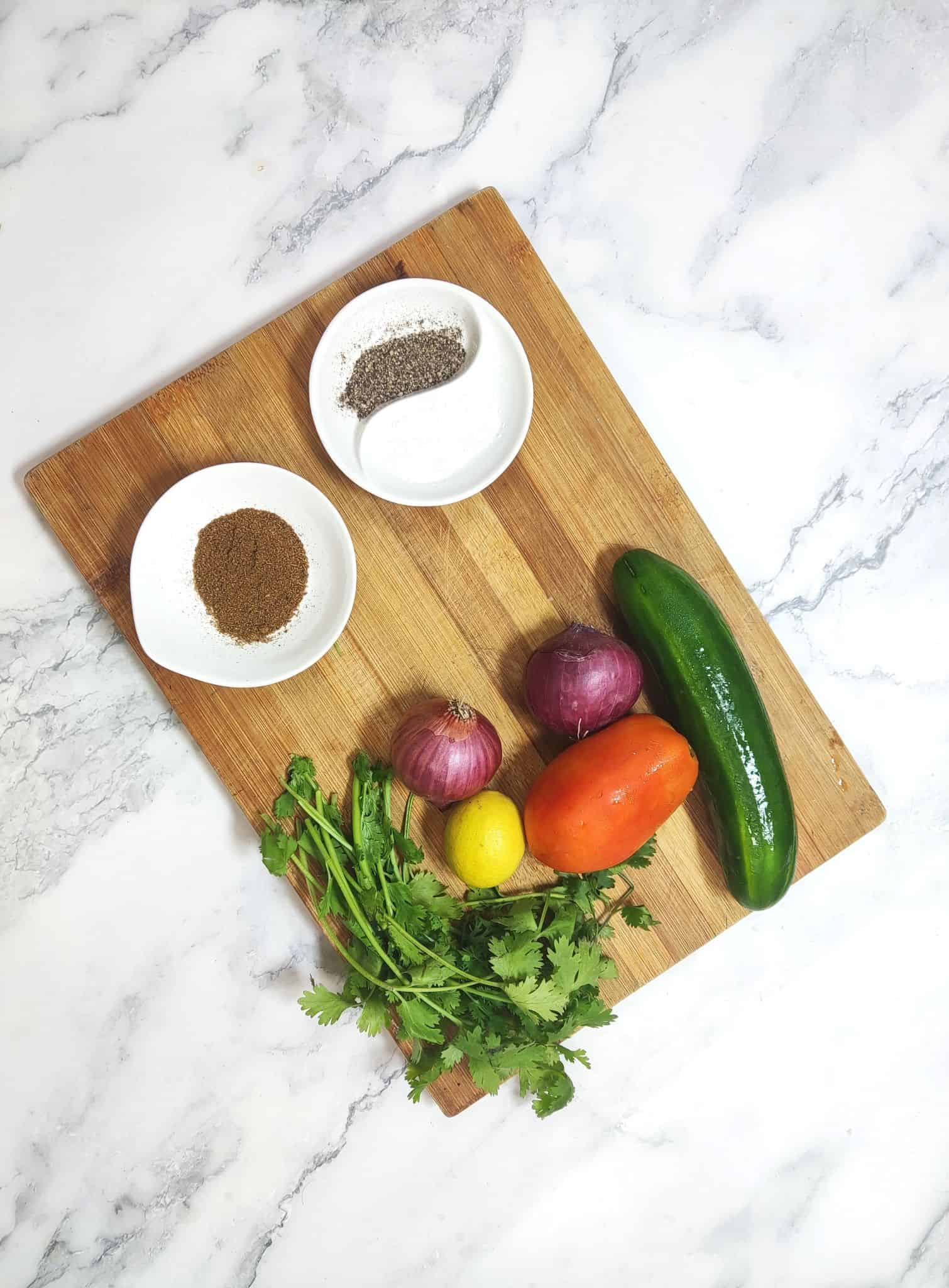 Easy Healthy Mix Salad ingredients