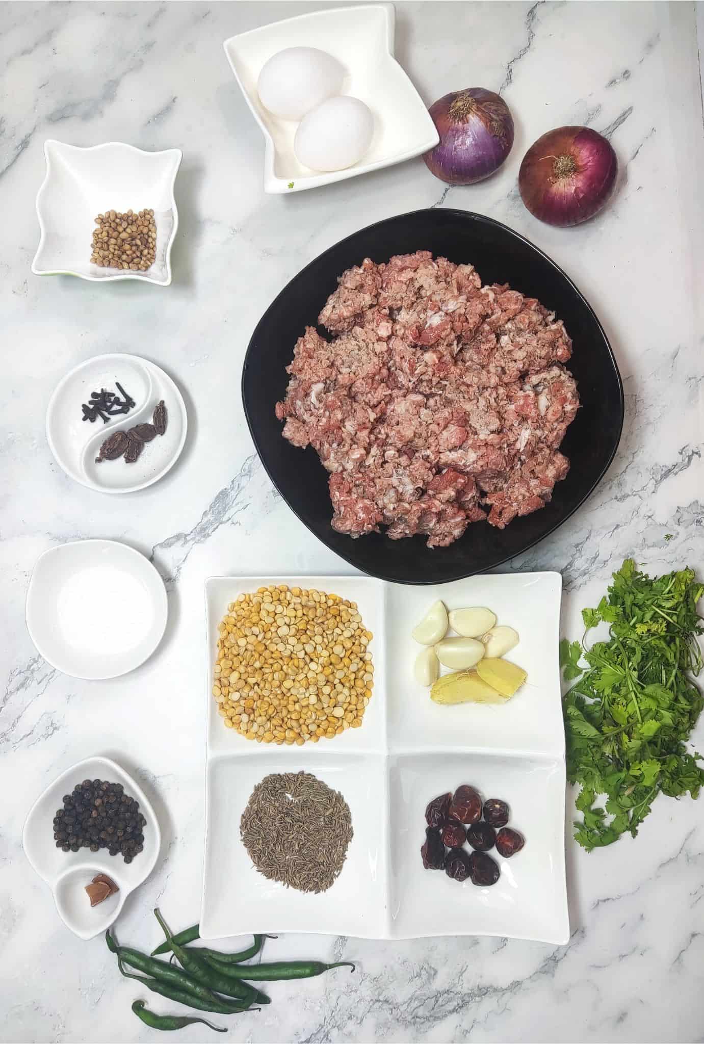 Ingredients for Shami kebab