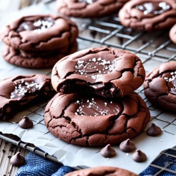 chocolate cookies stacked close up rich cocoa chewy soft