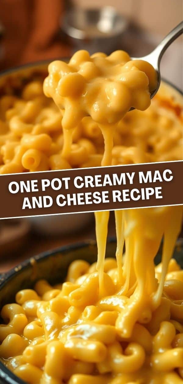 Creamy mac and cheese being lifted on a fork, showing stretchy cheese sauce coating elbow pasta.