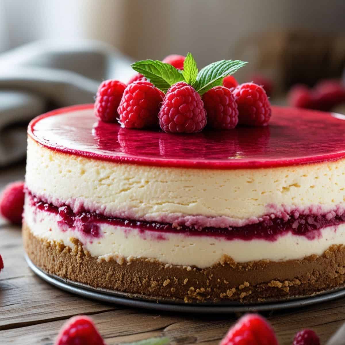 Raspberry Cheesecake (Creamy, Tangy, Show-Stopping) - Forfoodiefriends