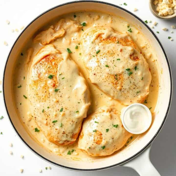 creamy-asiago-chicken-skillet-forfoodiefriends