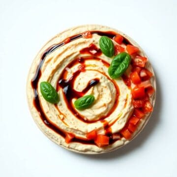 creamy bruschetta dip elegant appetizer close up plated