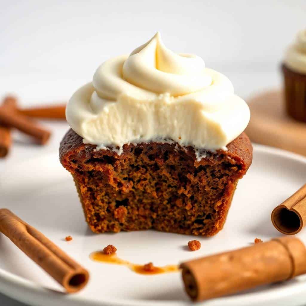 Gingerbread cupcakes with sprinkles