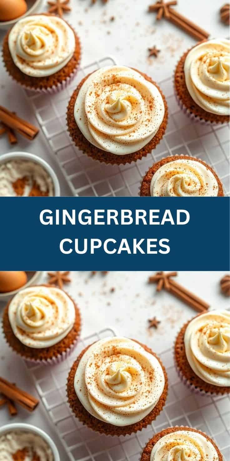 Gingerbread cupcakes from above