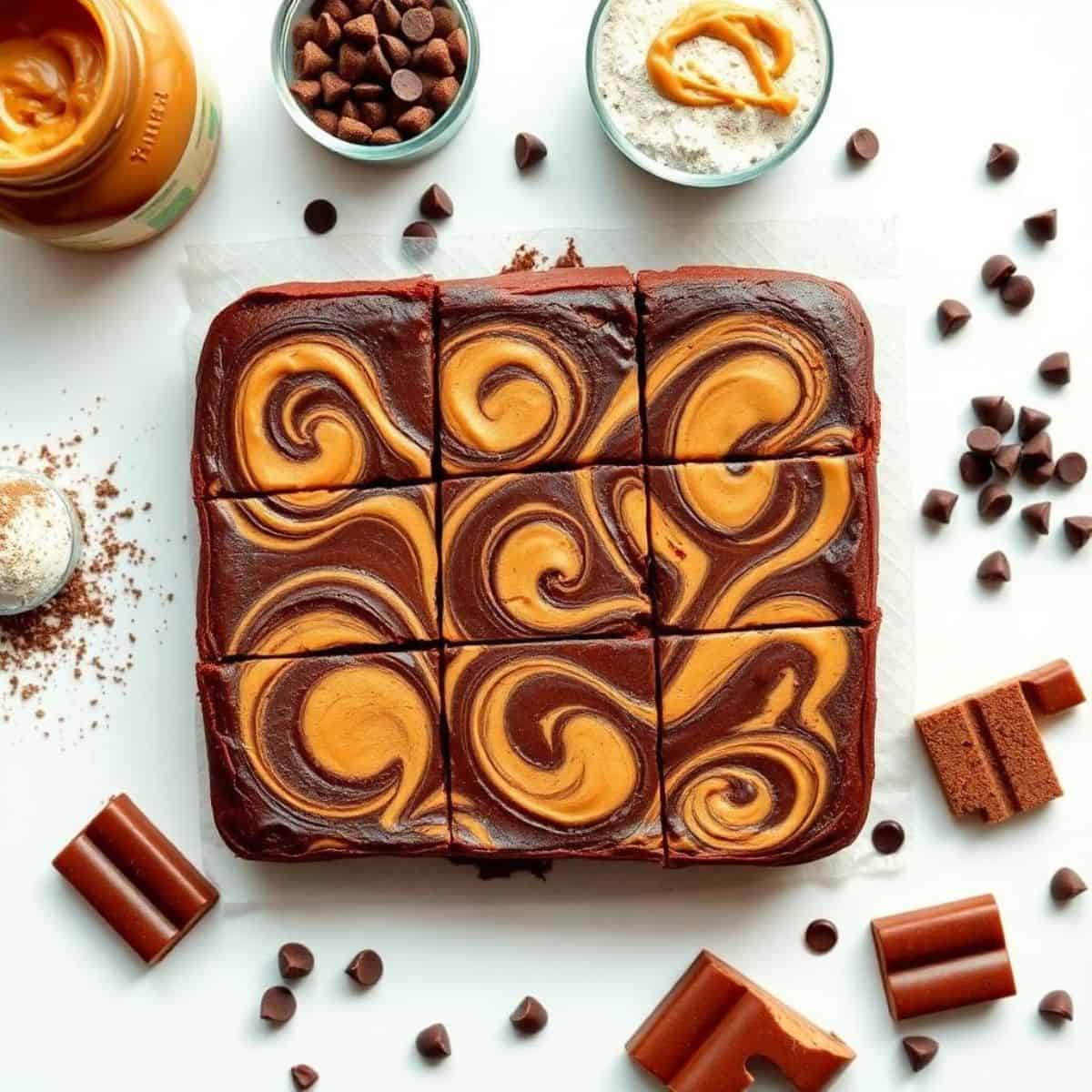 PEANUT BUTTER CHOCOLATE FUDGE BROWNIES - Forfoodiefriends