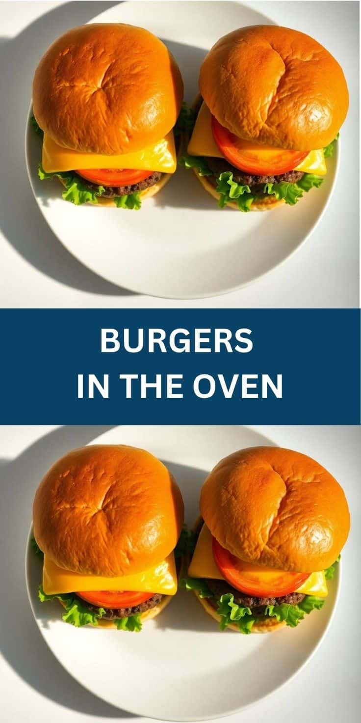 Two cheeseburgers with lettuce and tomato on golden buns, plated on white dish.