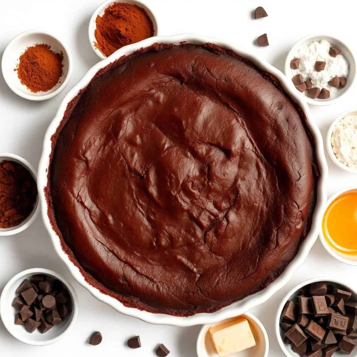 Gooey brownie pie
