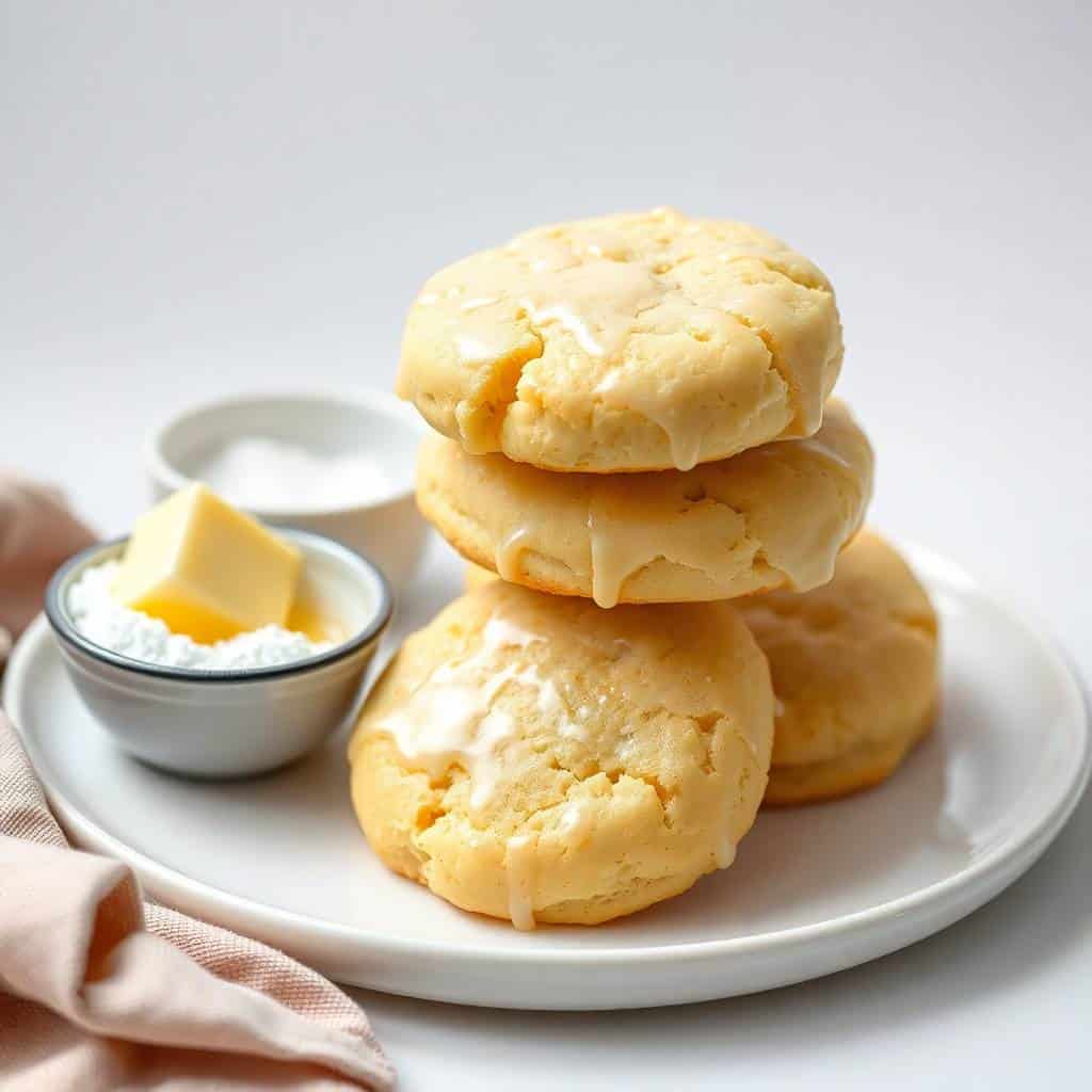 Kentucky Butter Cake Cookies glazed warm Southern soft cookies on rack