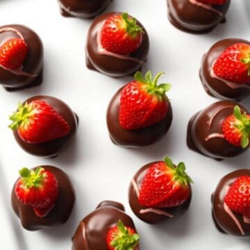 chocolate covered strawberry mini cakes plated elegant presentation