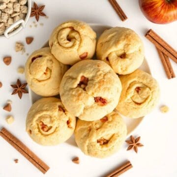 Delicious apple pie biscuits with flaky crust and sweet apple filling, perfect for dessert or snack.