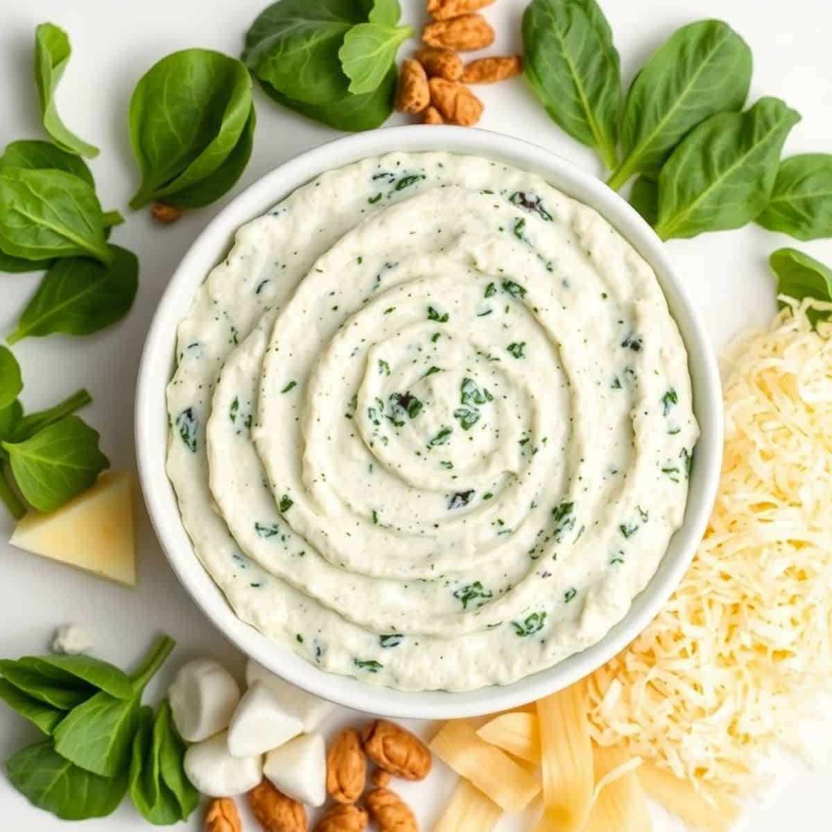 Delicious creamy spinach artichoke dip with fresh herbs, perfect for parties and gatherings.
