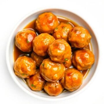 Delicious honey garlic meatballs glazed with savory sauce, perfect for appetizers or main dishes.