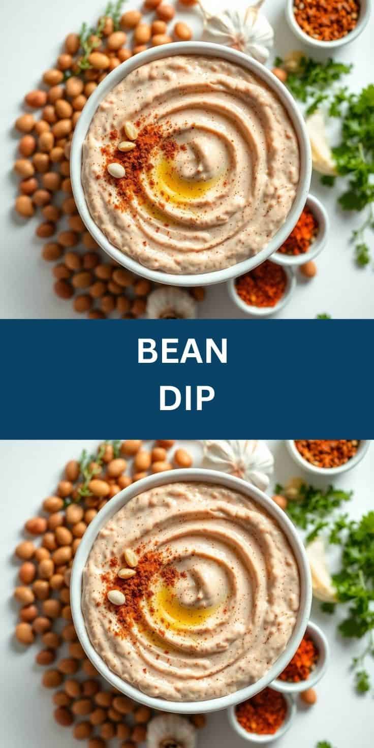Bean dip closeup with chips