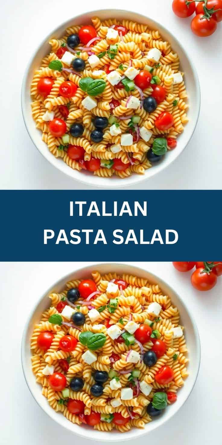 Italian pasta salad final closeup