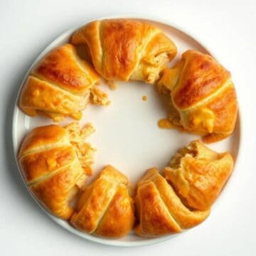 Delicious cheesy chicken crescent rolls baked to golden perfection, perfect for snacks or dinner.