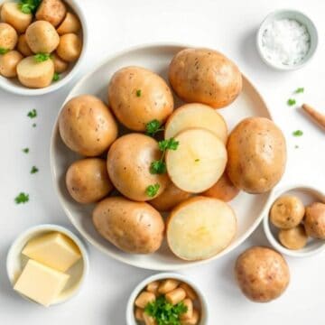 Fresh boiled potatoes with herbs, perfect for easy potato recipes.