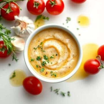 Delicious homemade Italian dressing with fresh herbs and olive oil. Perfect for salads and Mediterra.